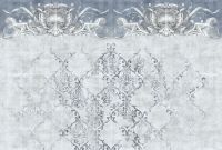 Фреска Ortograf Splendo 31766 Фактура бархат FX Флизелин (4*2,7) Белый/Синий, Орнамент — фото 2, Фрески