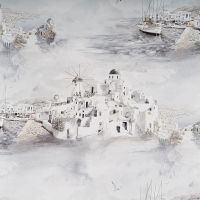 Обои Артекс Марина 10878-01 Винил на флизелине (1,06*10,05) Серый, Город/Море — фото 1, Обои для стен