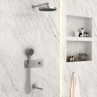 Душевая система Vincea Inspire VSFW-432TI2CH с термостатом Хром — фото 3, Встраиваемые душевые комплекты