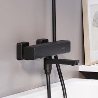 Смеситель для ванны Damixa Gala с термостатом Черный матовый арт-533000300 — фото 2, Смеситель для ванны