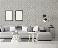 Обои Zambaiti Parati Satin Flowers IV Z66839 Винил на флизелине (0,53*10,05) Бежевый, Дамаск — фото 3, Обои для стен