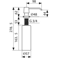 Дозатор для моющего средства Kaiser KH-3014 Песочный мрамор — фото 3, Дозаторы для кухонных моек