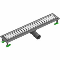 Душевой лоток Ctesi Way Round 80 BK4024250 с решеткой Хром — фото 1, Душевые лотки