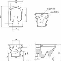 Унитаз Ravak Classic RimOFF X01671 подвесной без сиденья — фото 9, Подвесные унитазы