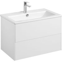 Тумба под раковину Aquaton Сохо 75 1A258101AJ010 подвесная Белая глянцевая — фото 1, Тумбы под раковину