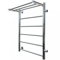 Водяной полотенцесушитель Тругор Аспект 1 П ПМ R 80x50 с полкой Хром — фото 1, Водяные полотенцесушители