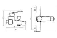 Смеситель для ванны Orange OneLife P02-100cr Хром — фото 12, Смеситель для ванны