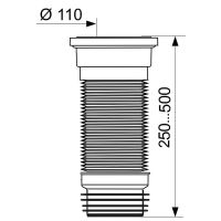Гибкая труба для унитаза Ceruttispa CT9868 d110, l=500 мм — фото 2, Гофры и отводы