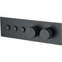 Смеситель для душа Allen Brau Liberty 5.33003-31 с термостатом Черный матовый — фото 1, Смесители