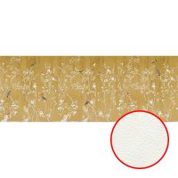Фреска Ortograf Silver&Gold 32808 Фактура флок FLK Флизелин (7,25*2,7) Золото, Цветы/Птицы — фото 1, Фрески