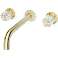 Смеситель для раковины Boheme Elegante 152-2-MG-EL Золото матовое — фото 1, Смесители