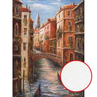 Фреска Ortograf Венеция 7605 Фактура бархат FX Флизелин (2*2,7) Оранжевый/Синий, Город — фото 1, Фрески