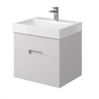 Тумба под раковину Creto Malibu 60 7-1077W подвесная Белая — фото 2, Мебель для ванной