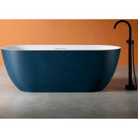 Ванна из искусственного камня Abber Frankfurt 170x75 AM9941DB Синяя матовая без гидромассажа — фото 1, Ванны