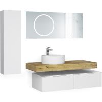 Тумба Jorno Modulare 60 Mdlr.01.60/P/W/JR подвесная Белая — фото 3, Комоды и тумбы для ванной комнаты