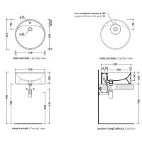 Товар: Раковина Flaminia Twin 52 5050/A Белая - фото 3 Раковина Flaminia Twin 52 5050/A Белая — фото 3, Раковины