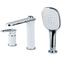 Смеситель на борт ванны Frap H49 F1149 Белый Хром — фото 1, Смесители на борт ванны