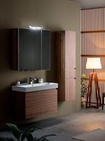 Зеркальный шкаф Aquanet Нью-Йорк 100 L 203955 Орех — фото 6, Мебель для ванной