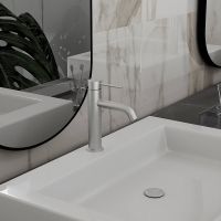 Смеситель для раковины Vincea City VBF-2C1BN Брашированный никель — фото 2, Смесители для раковины