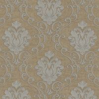 Обои Zambaiti Parati Tradizione Italiana 2025 Z21724 Винил на флизелине (0,53*10,05) Коричневый, Дамаск — фото 1, Обои для стен