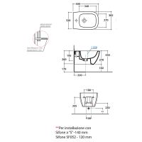 Биде Globo Genesis GNS10.BI подвесное Белое — фото 3, Биде