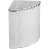 Корзина для белья Geralis PWH-U Punto Белая, кант Хром, угловая — фото 1, Корзины для белья