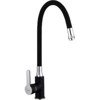 Смеситель для кухни Frap H42 F4042 Черный матовый Хром — фото 1, Смесители для кухни