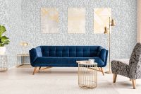 Обои Hygge Nature Hg36 006 Флизелин (1*10,05) Голубой/Белый/Коричневый, Цветы — фото 4, Обои для стен