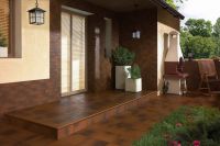 Ступень простая Ceramika Paradyz Semir Brown Kapinos Stopnica Prosta с носиком структурная 30х33 см — фото 2, Ступени и клинкер