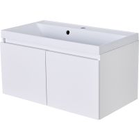 Тумба с раковиной Orange Квадро 60 KV-60TUW+Racl подвесная Белый глянец — фото 2, Тумбы с раковиной