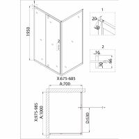 Товар: Душевая дверь Niagara Nova 100 NG-83-10AB профиль Черный стекло прозрачное - фото 4 Душевая дверь Niagara Nova 100 NG-83-10AB профиль Черный стекло прозрачное — фото 4, Душевые двери в нишу