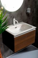 Тумба под раковину Boheme Armadi Art Vallessi 60 837-060-D подвесная Dark Oak — фото 2, Мебель для ванной