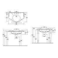 Товар: Раковина Globo Paestum 90 PA056.BI*1 Белая - фото 3 Раковина Globo Paestum 90 PA056.BI*1 Белая — фото 3, Раковины