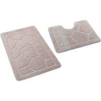 Комплект ковриков Ростовская Мануфактура Сантехники РМС КК-02ТС-100х60/50х60 Серый — фото 1, Аксессуары для туалета