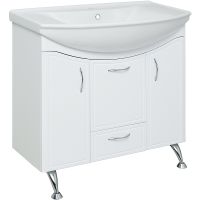 Тумба под раковину Runo Севилья 85 00000000597 Белая — фото 1, Тумбы под раковину