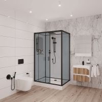 Душевая кабина Niagara Premium 120x80 NG-6912-01QL Black без гидромассажа — фото 2, Душевые кабины