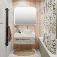 Товар: Тумба под раковину Runo Вудлайн 85 00-00001010 подвесная Белая Дуб скандинавский - фото 3 Тумба под раковину Runo Вудлайн 85 00-00001010 подвесная Белая Дуб скандинавский — фото 3, Тумбы под раковину