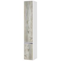 Шкаф пенал Aquaton Капри 30 L 1A230503KPDAL подвесной Бетон пайн Белый — фото 1, Пеналы для ванной комнаты