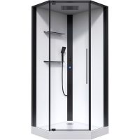 Душевая кабина Black&White Galaxy G8035 90x90 8035000 с гидромассажем — фото 1, Душевые кабины