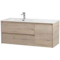 Тумба под раковину BelBagno Kraft 100 L KRAFT-1000-2C-1A-SO-RGB-L подвесная Rovere Galifax Bianco — фото 2, Тумбы под раковину