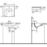 Товар: Раковина Kerasan Inka Project 40 341201*1 Белая - фото 6 Раковина Kerasan Inka Project 40 341201*1 Белая — фото 6, Раковины