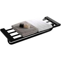 Полка для полотенец Orans P-7201 7201000 Черная матовая — фото 1, Полки для полотенец