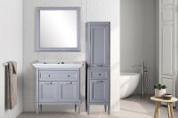 Комплект мебели для ванной ASB-Woodline Гранда 85 Grigio — фото 8, Мебель для ванной