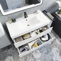 Тумба под раковину Iddis Cloud 100 подвесная Белый арт-CLO10W1i95 — фото 4, Тумбы под раковину