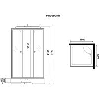 Душевая кабина Niagara Promo 100x100 P100/26Q/MT без гидромассажа — фото 12, Душевые кабины