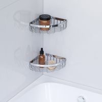 Полка корзина AM.PM Sense L угловая Хром арт-A7452200 — фото 5, Полки для ванной и душа