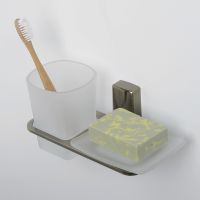 Товар: Стакан для зубных щеток с мыльницей WasserKRAFT Exter K-5226 Светлая бронза - фото 3 Стакан для зубных щеток с мыльницей WasserKRAFT Exter K-5226 Светлая бронза — фото 3, Мыльницы