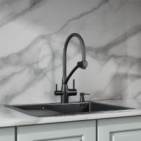 Кухонная мойка Ростовская Мануфактура Сантехники 58 MRK-5851BL-R Темный графит — фото 3, Кухонные мойки