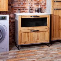 Тумба под раковину Бриклаер Лофт 80 4627125413414 Метрополитен грей — фото 8, Мебель для ванной