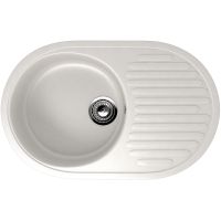 Кухонная мойка Ulgran Classic U-107-341 Ультра-белая — фото 1, Кухонные мойки